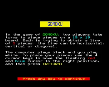 Gomoku (1982)(Acornsoft) screen shot title